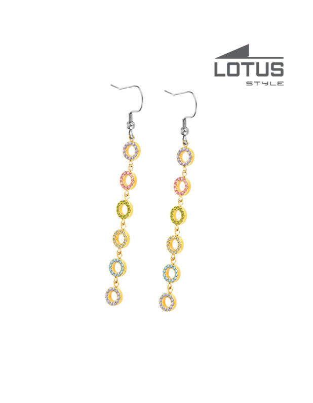LOTUS STYLE STAINLESS STEEL EARRINGS